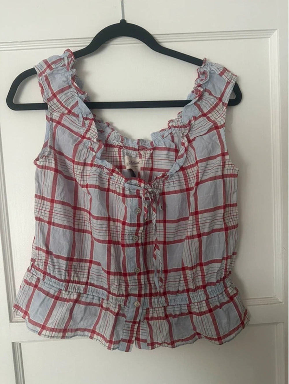 Universal Threads Sleeveless Cotton Blouse - Cottagecore, Summer, Plaid